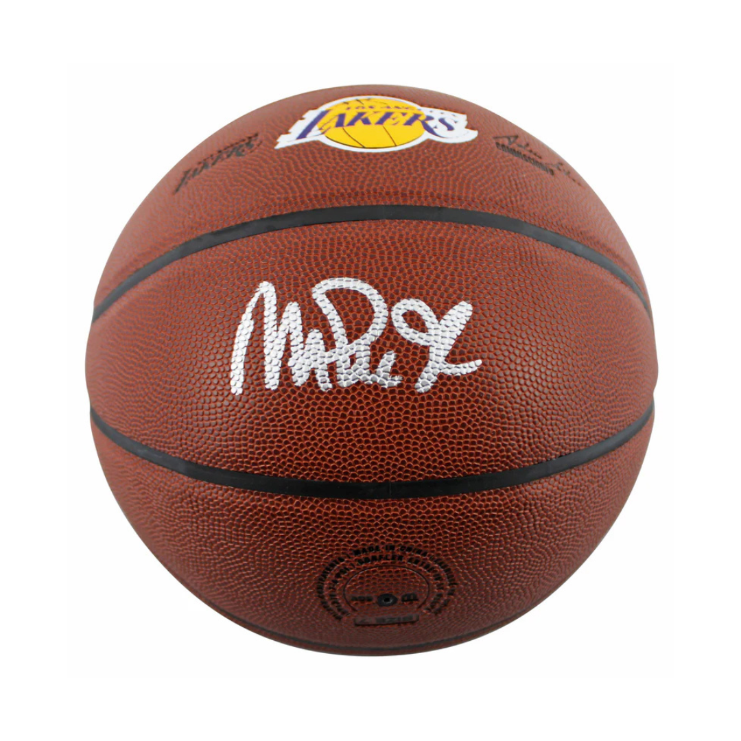 Magic Johnson Signed Los Angeles Lakers Wilson Basketball with Beckett Witness